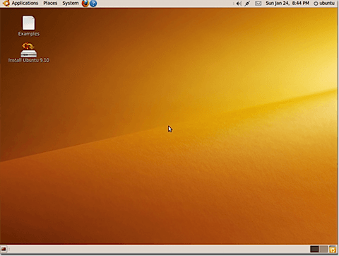 Ubuntu Desktop - لینوکس زنده